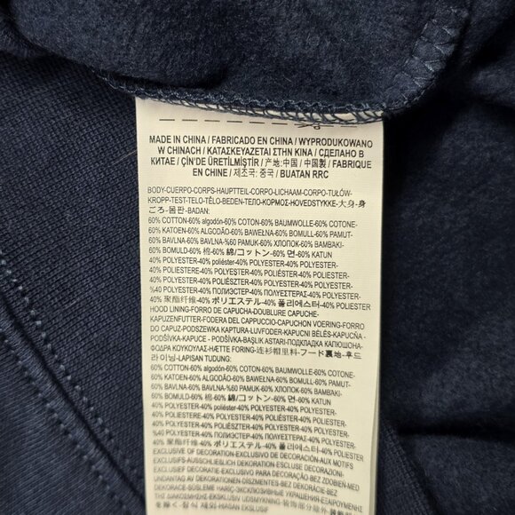 Vans x Peanuts Hoodie Womens XL Unisex Blue Snoopy Charlie Brown Christmas NEW - Picture 10 of 11